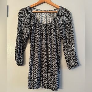 Michael Kors snake print scoop neck 3/4 length sleeve